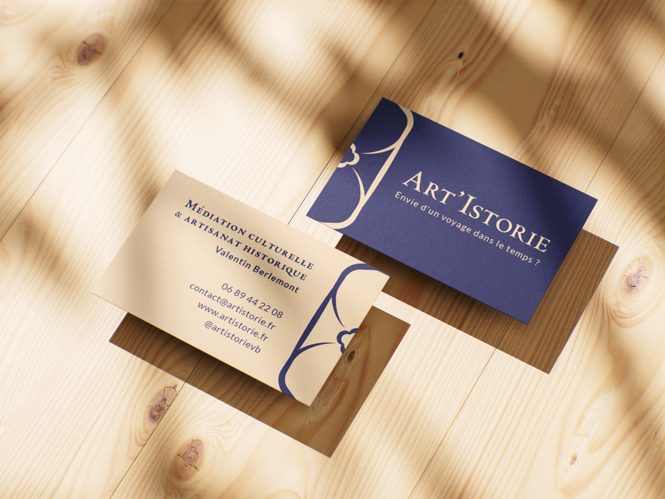 Refresh Identité Visuelle Art'Istorie carte de visite