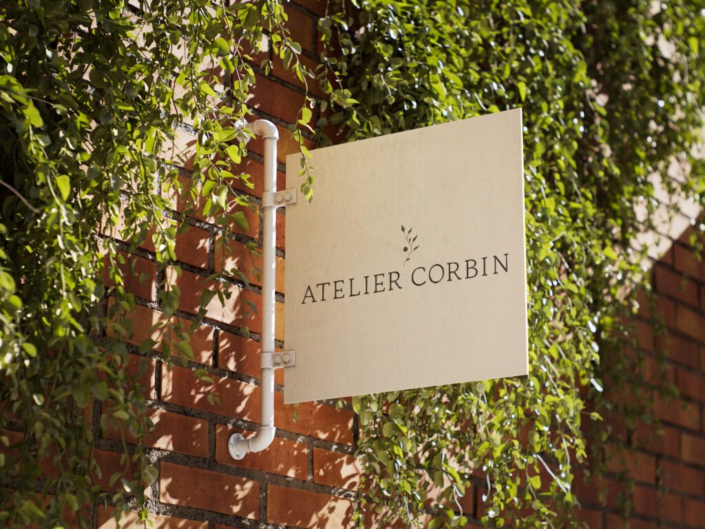 Mockup Logo principal Atelier Corbin