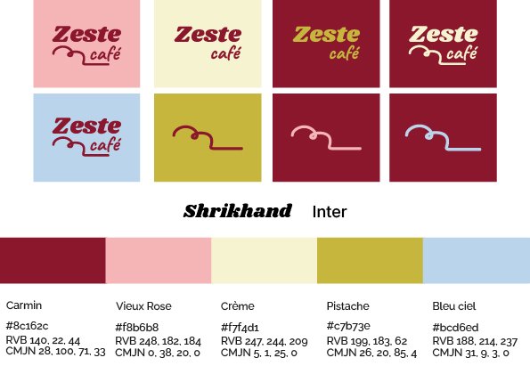 BrandBoard Identité visuelle semi personnalisée Zeste café