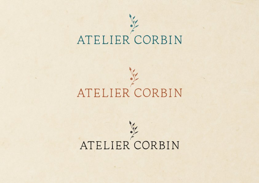 Logo principal  Identité visuelle semi personnalisée Atelier Corbin fond clair